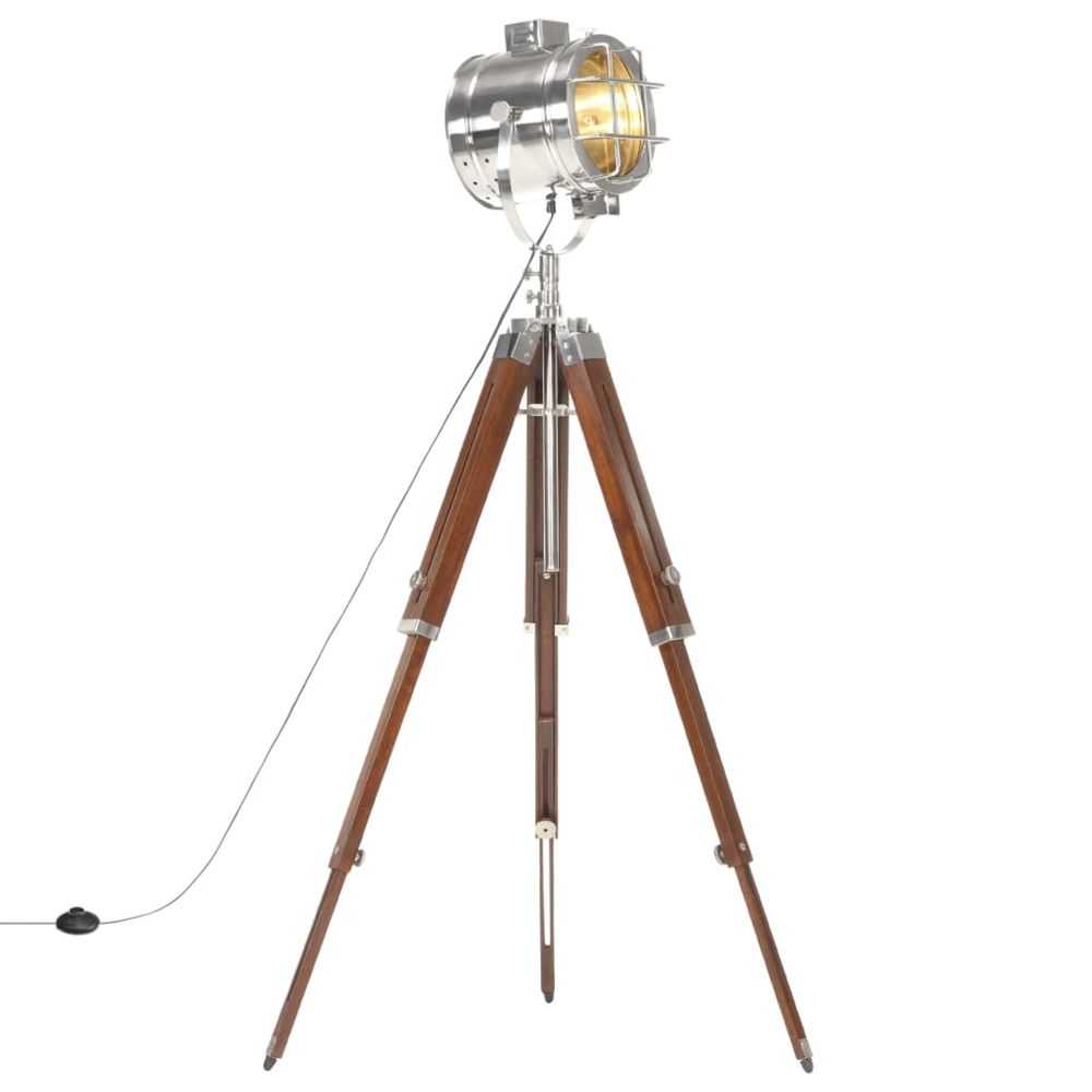 Lampadaire à trépied bois de manguier massif 165 cm