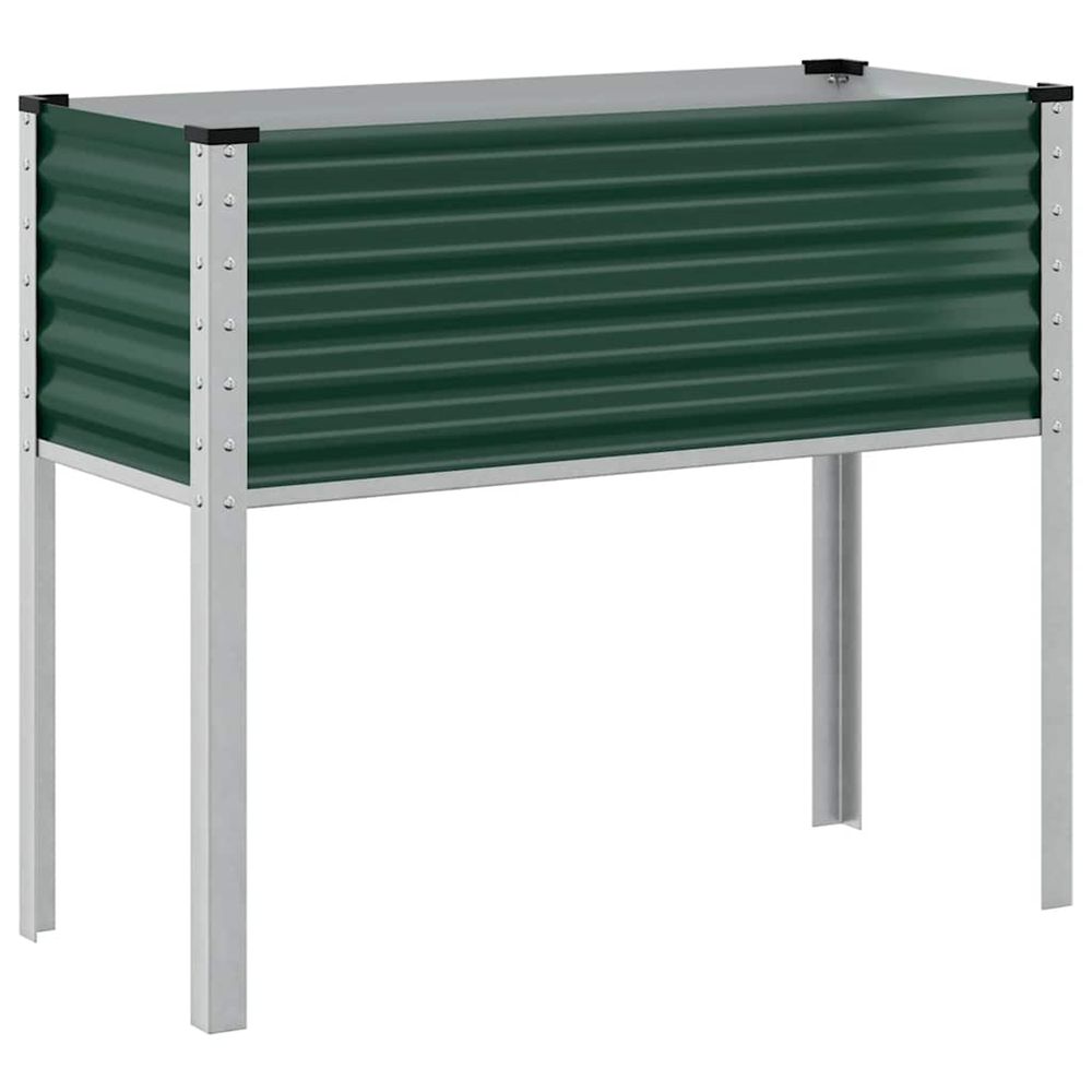 Jardinière d'extérieur vert 100x45x90 cm acier