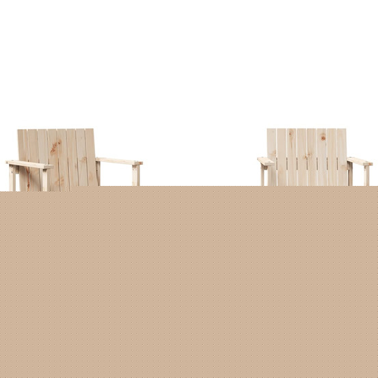 Salon de jardin 3 pcs bois massif de pin