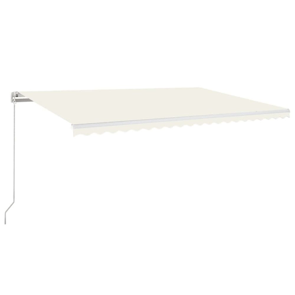 Auvent manuel rétractable avec led 500x350 cm crème