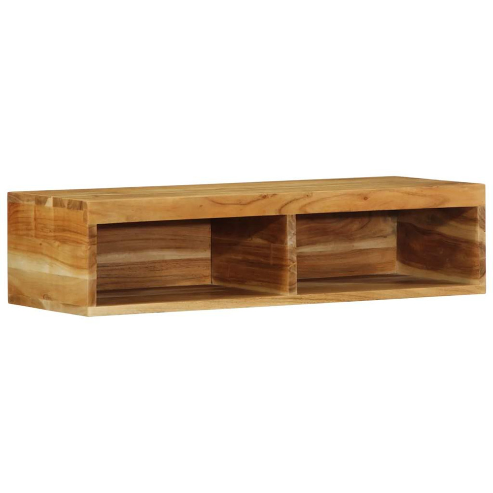Meuble tv mural 80x30x19 cm bois massif d'acacia