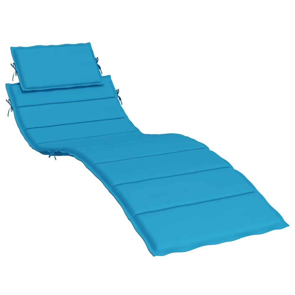 Coussin de chaise longue bleu 186x58x4 cm tissu oxford bain de soleil