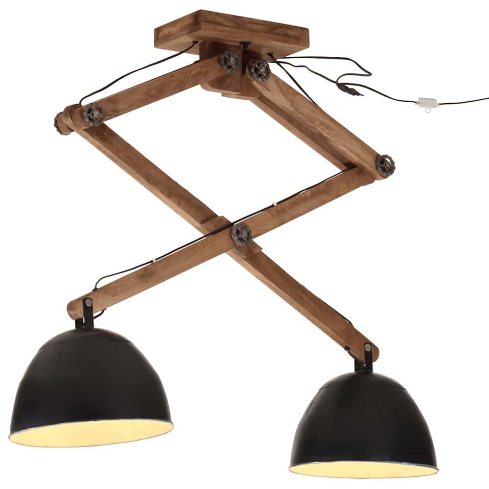 Plafonnier 25 w noir 29x18x85 cm e27