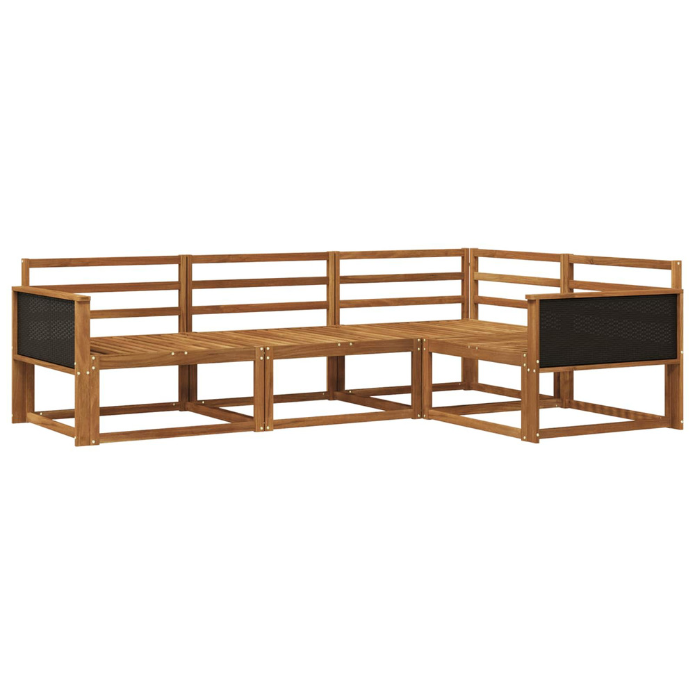 Ensemble de canapés d'extérieur 4 pcs naturel