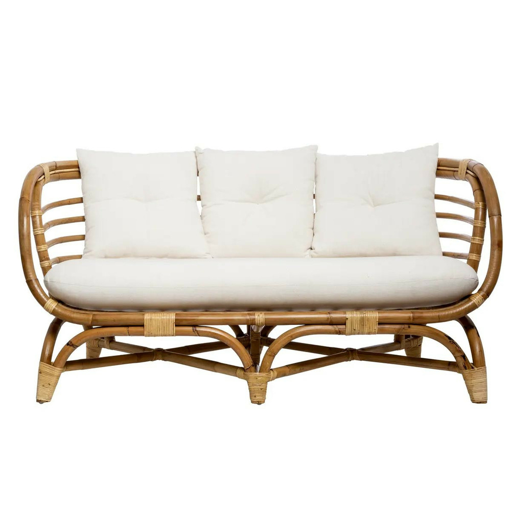 Canapé 2 places en rotin 