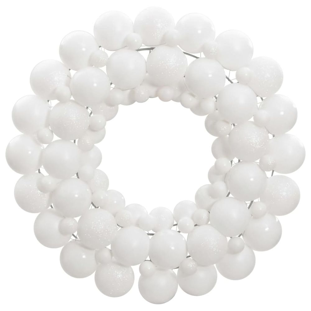 Couronne de noël blanc 45 cm polystyrène