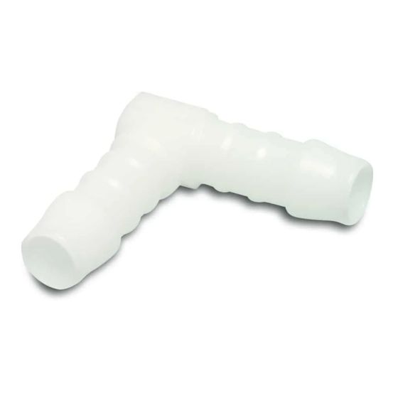 Raccord tuyau arrosage 5mm, angle 90°, connecteur plastique