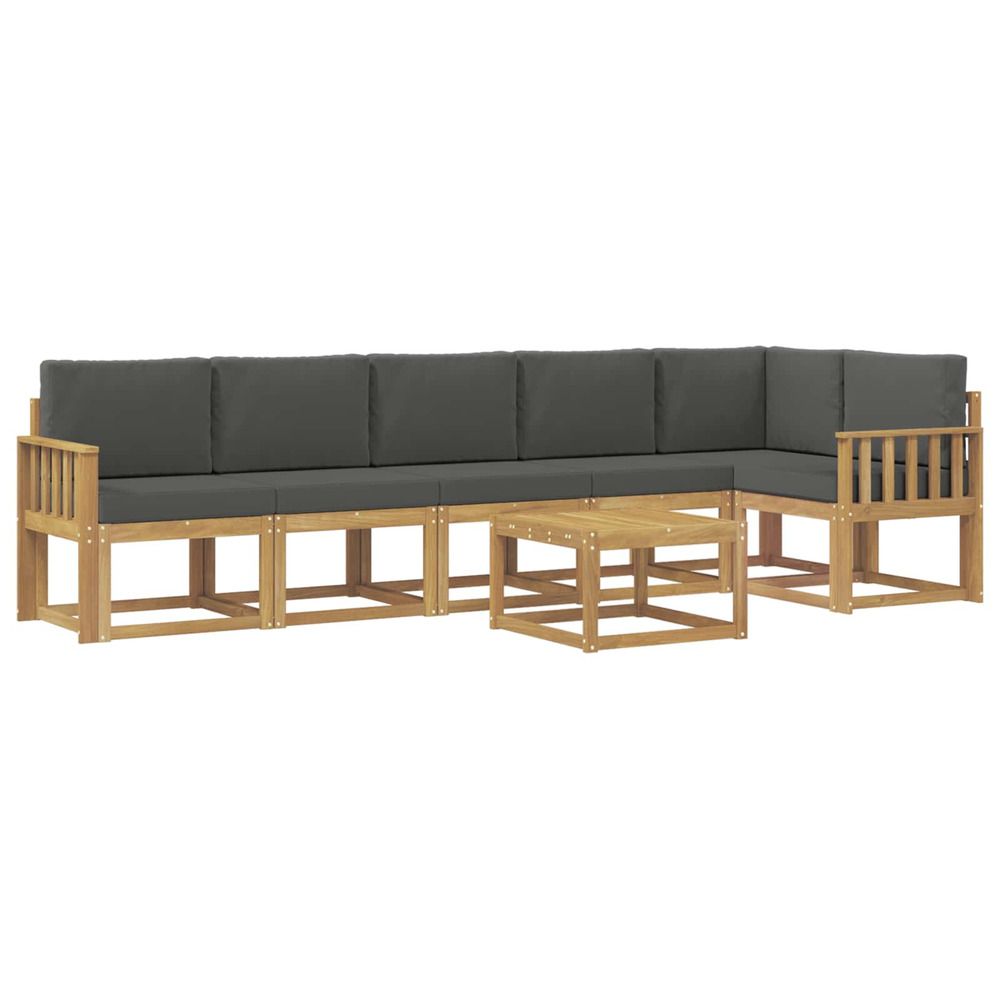 Ensemble de canapés d'extérieur 7 pc blanc et anthracite