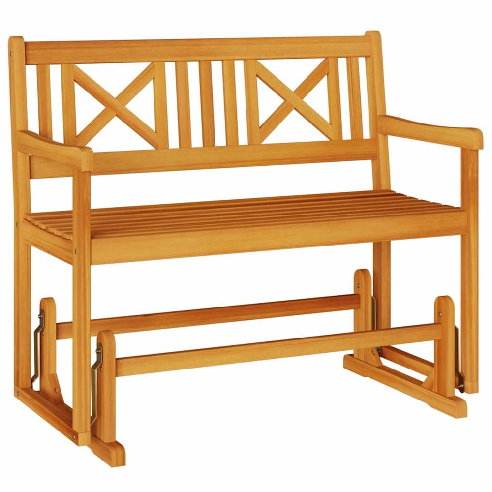 Banc à bascule de jardin naturel 110 x 59 x 97 cm