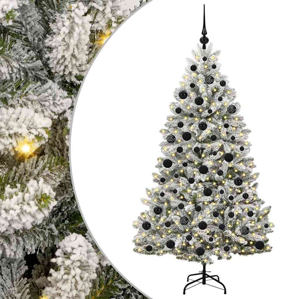 Sapin de noël artificiel 180 cm 300 led blanc chaud