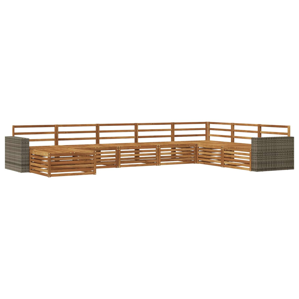 Ensemble de canapés d'extérieur 8 pcs naturel