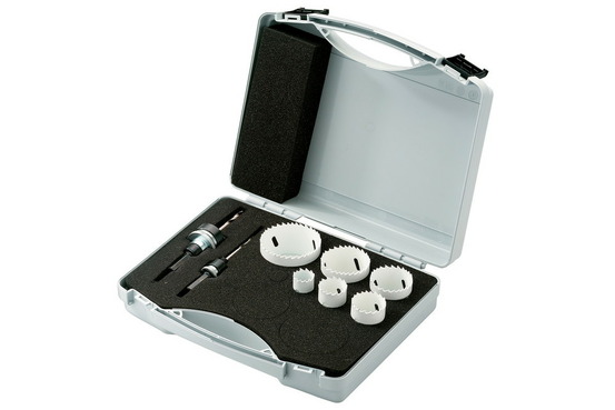 Scie cloche (hss-bi-metall) 8 pièces diam 22 mm à 64 mm pour perceuse