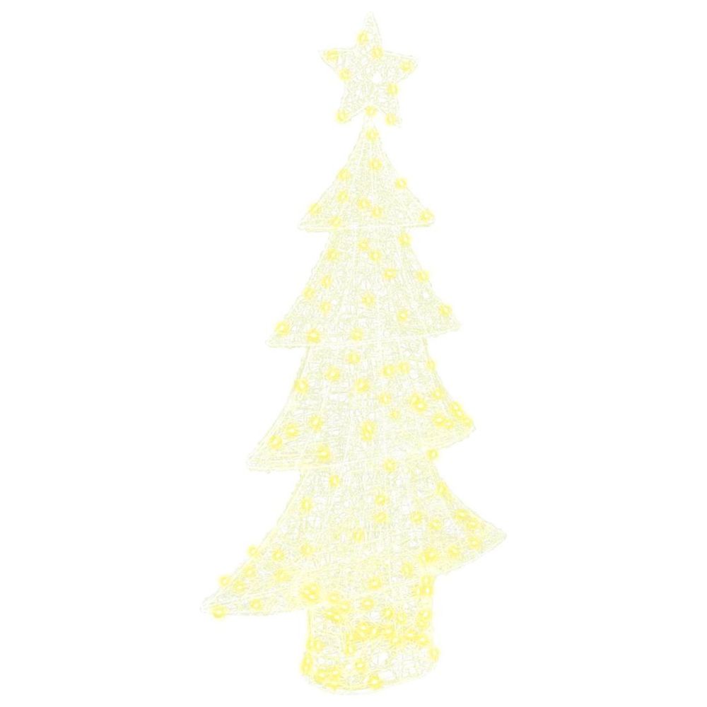 Sapin de noël 160 led blanc chaud 150 cm acrylique