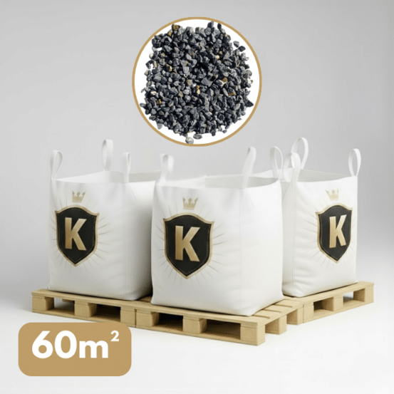 Gravillons concassés marbre bleu-gris 10/14 mm – pack 3 big bag +/- 1,5t – 60 m²