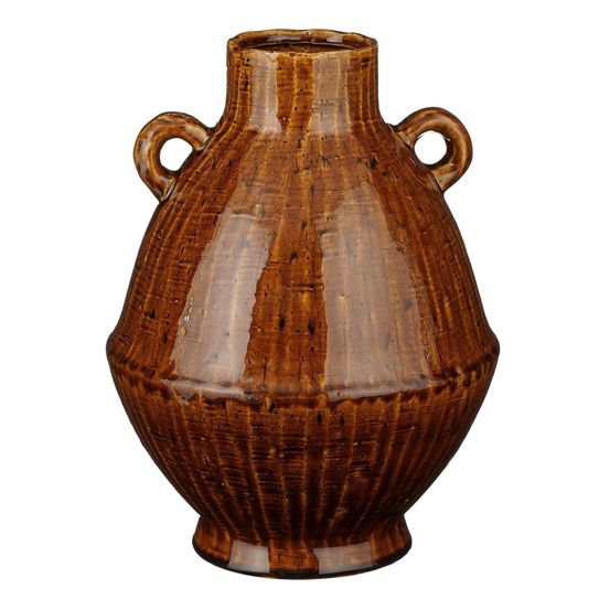 Mica decorations elena vase - h34 x ø26 cm - céramique - marron