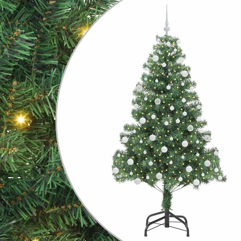 Sapin de noël avec 300 led avec support vert 180 cm pvc