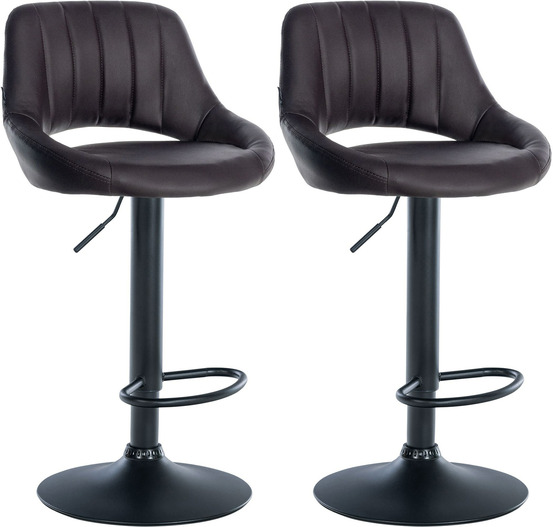 Lot de 2 tabourets de bar milet simili cuir b