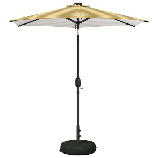 Parasol de jardin avec lumières led et base 230 x 230 cm