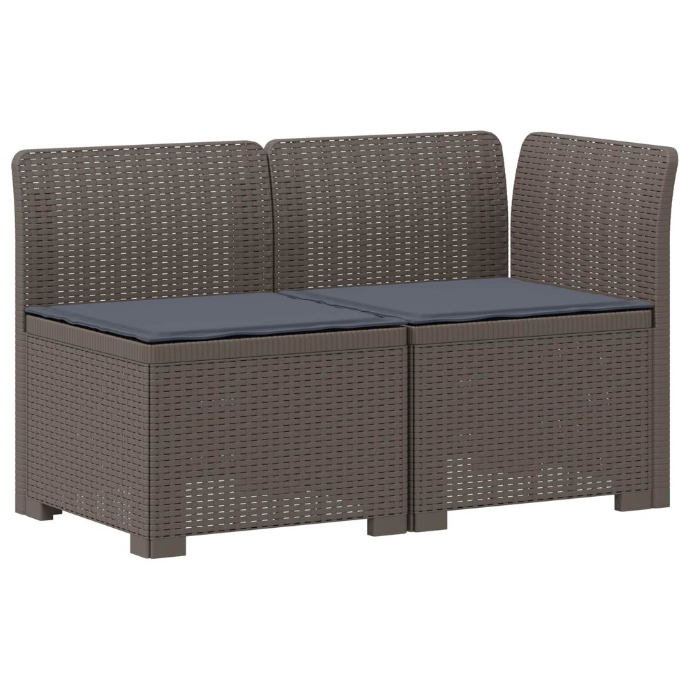Canapé de jardin 2 places avec coussins look rotin 2 place pp
