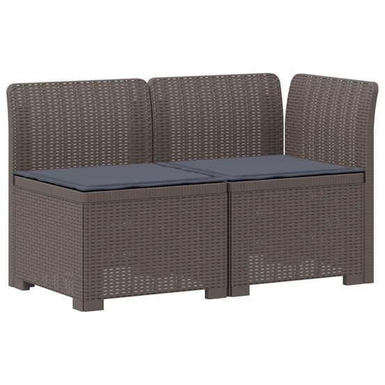 Canapé de jardin 2 places avec coussins look rotin 2 place pp