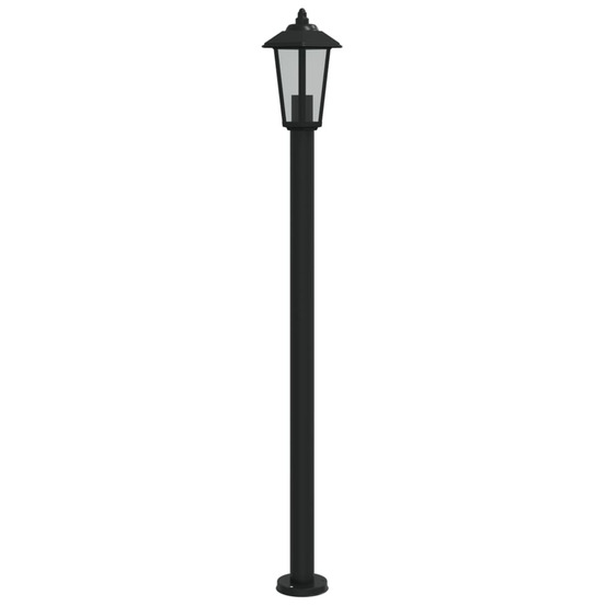 Lampadaire d'extérieur noir 120 cm acier inoxydable