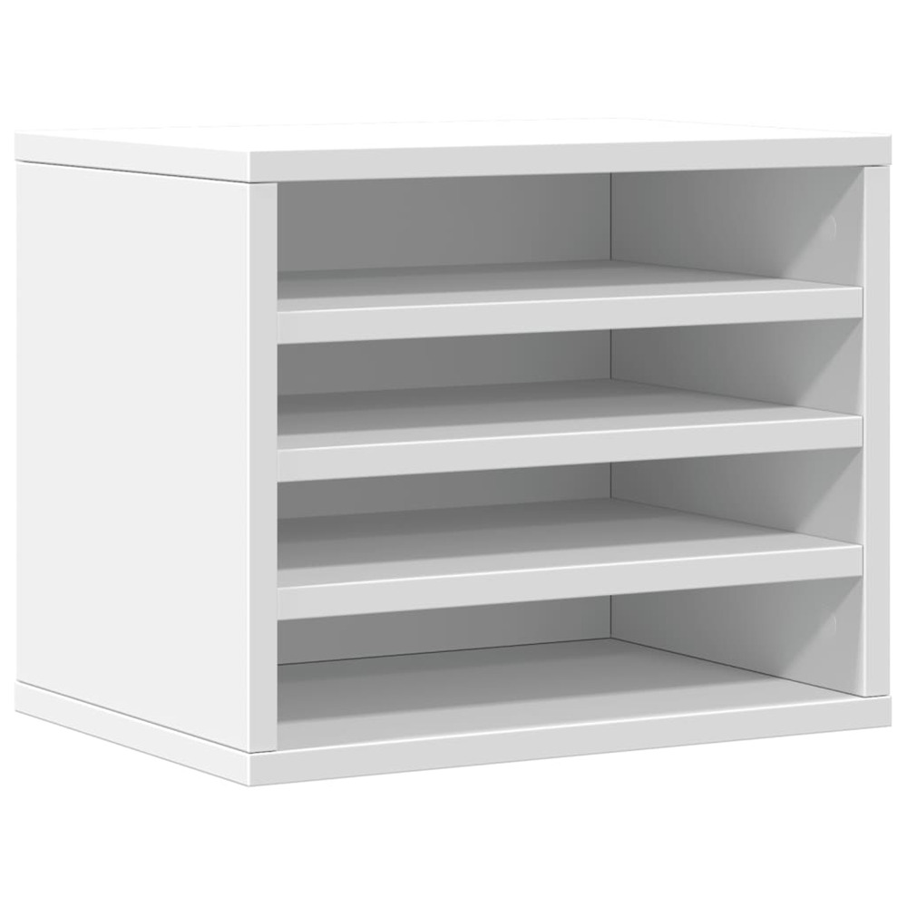 Organisateur de bureau blanc 36x26x29,5 cm bois d'ingénierie