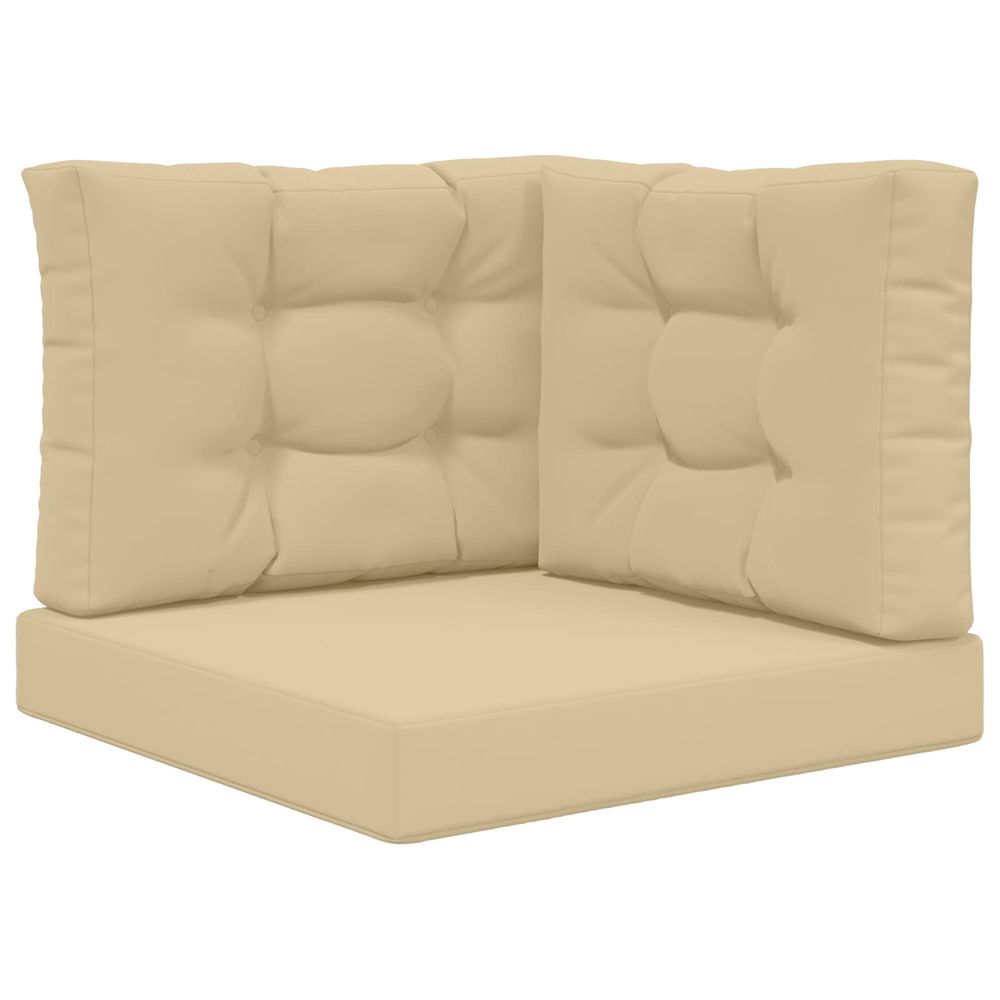 Coussin de canapé d'extérieur polyester beige 60 x 60 cm