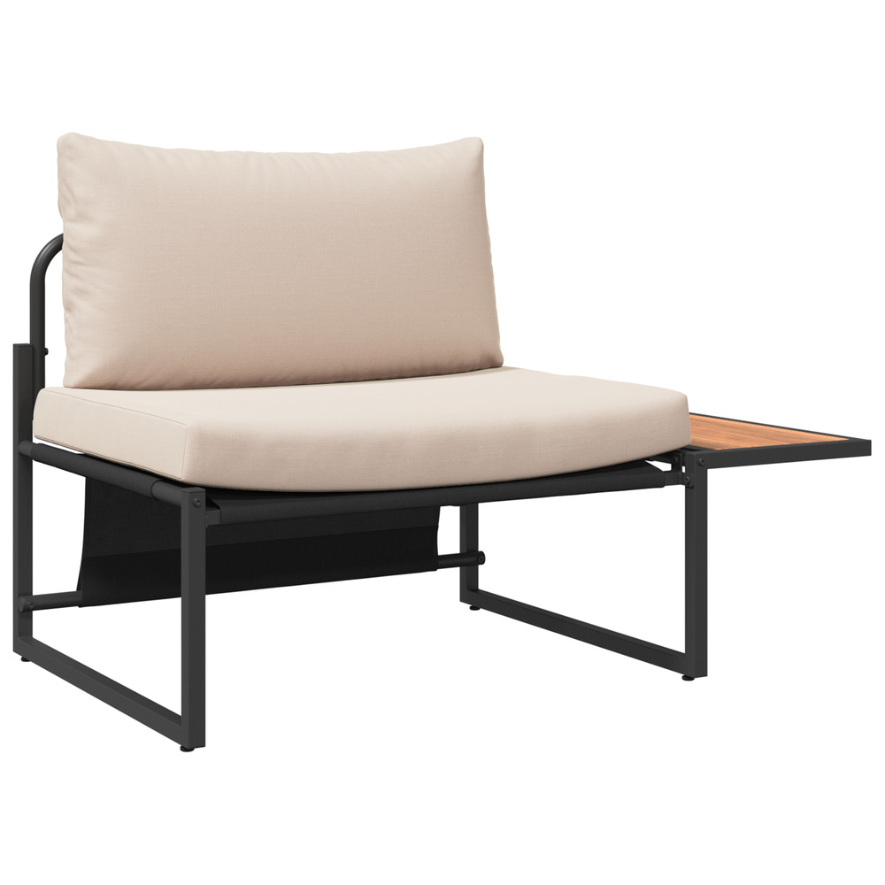 Ensemble de salle à manger de jardin 2 pièces avec coussins taupe