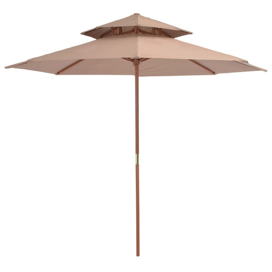 PARASOL DOUBLE AVEC MAT EN B 2-(868026)