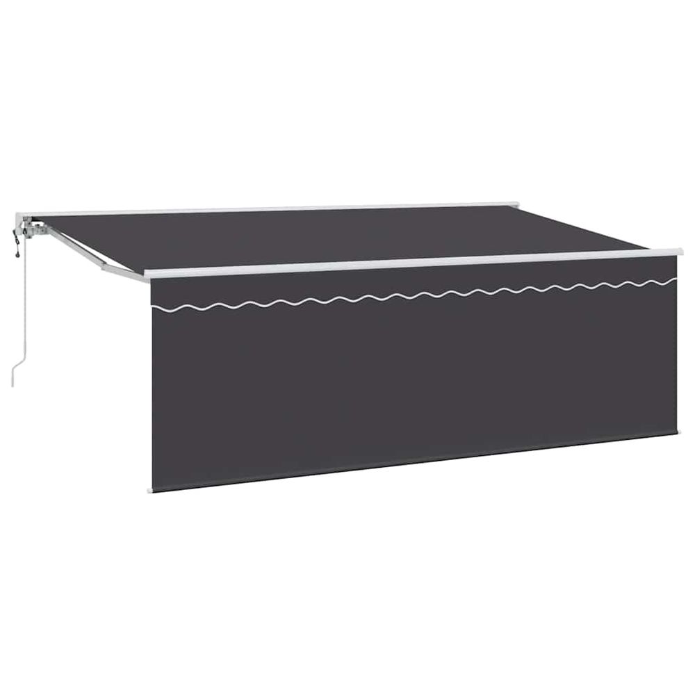Auvent rétractable anthracite 350 x 200 cm