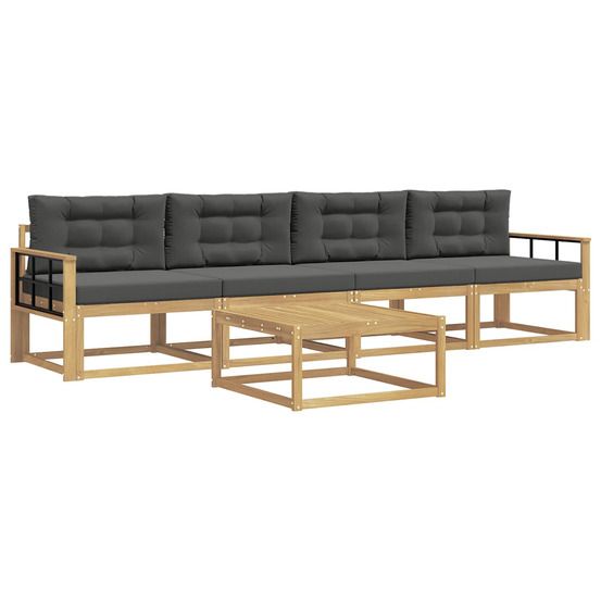 Ensemble de canapés d'extérieur 4 pc blanc et anthracite