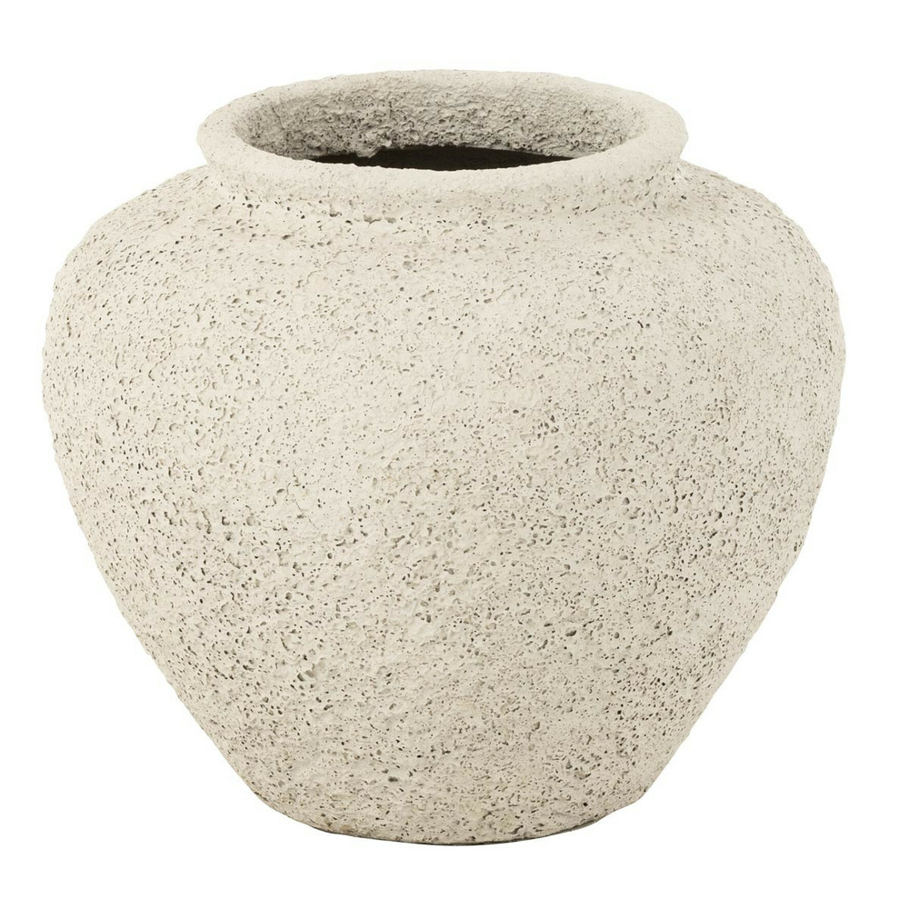 Pot antique rond en ciment 