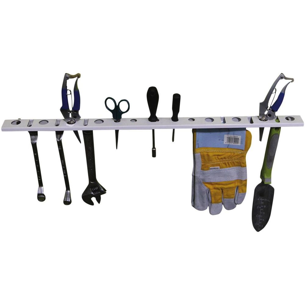 Étagère pour outils en zinc - Nombreux espaces de rangement - 70x5 cm