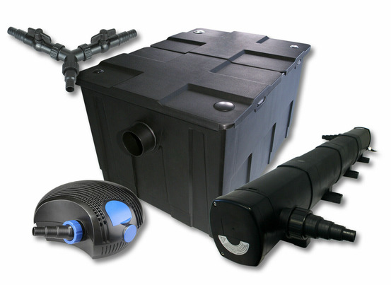 Kit de filtration de bassin pour 60000 litres 72 watts stérilisateur et 100 watts pompe