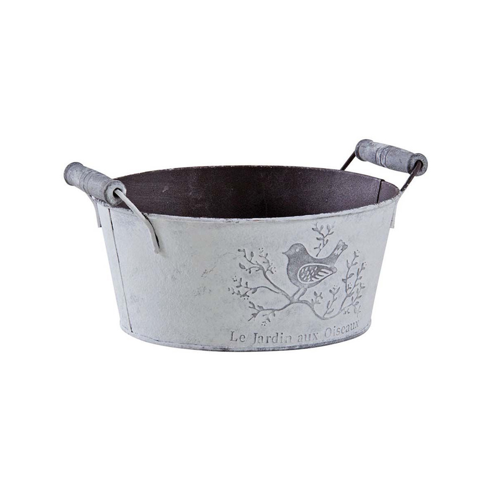 Corbeille ronde en métal le jardin aux oiseaux