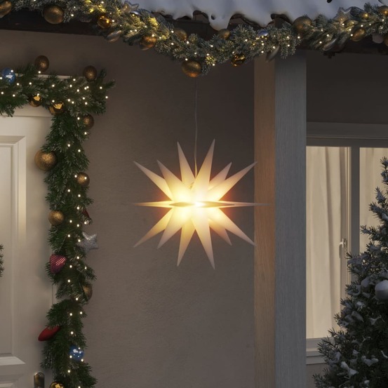 Lumières de noël avec led 3 pcs pliable blanc 57 cm