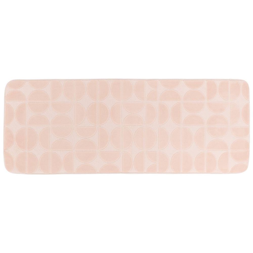 Tapis memoire de forme microfibre roy 45x120 cm - rose poudre