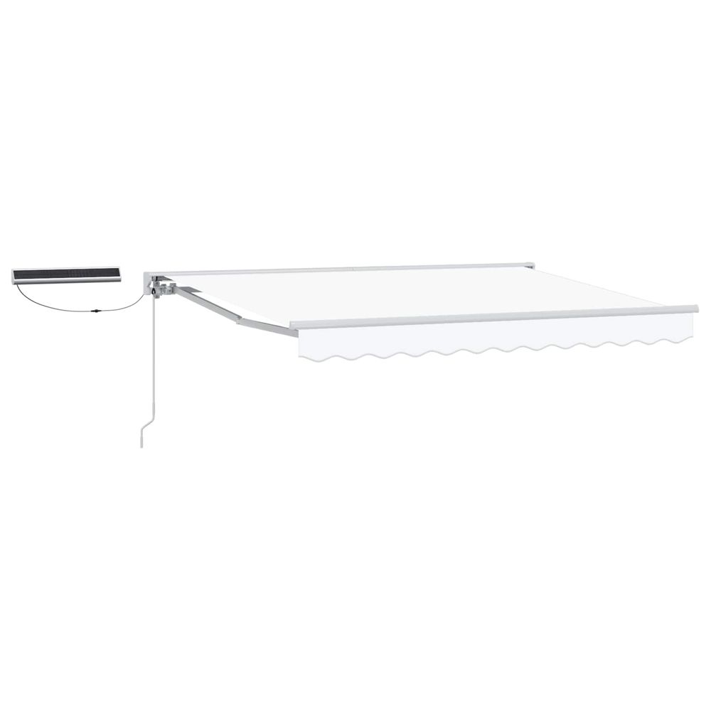 Auvent rétractable électrique blanc 3,5 x 2,5 m