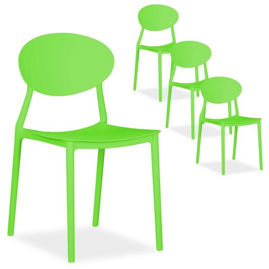 Chaise de jardin lot 4 chaises vert