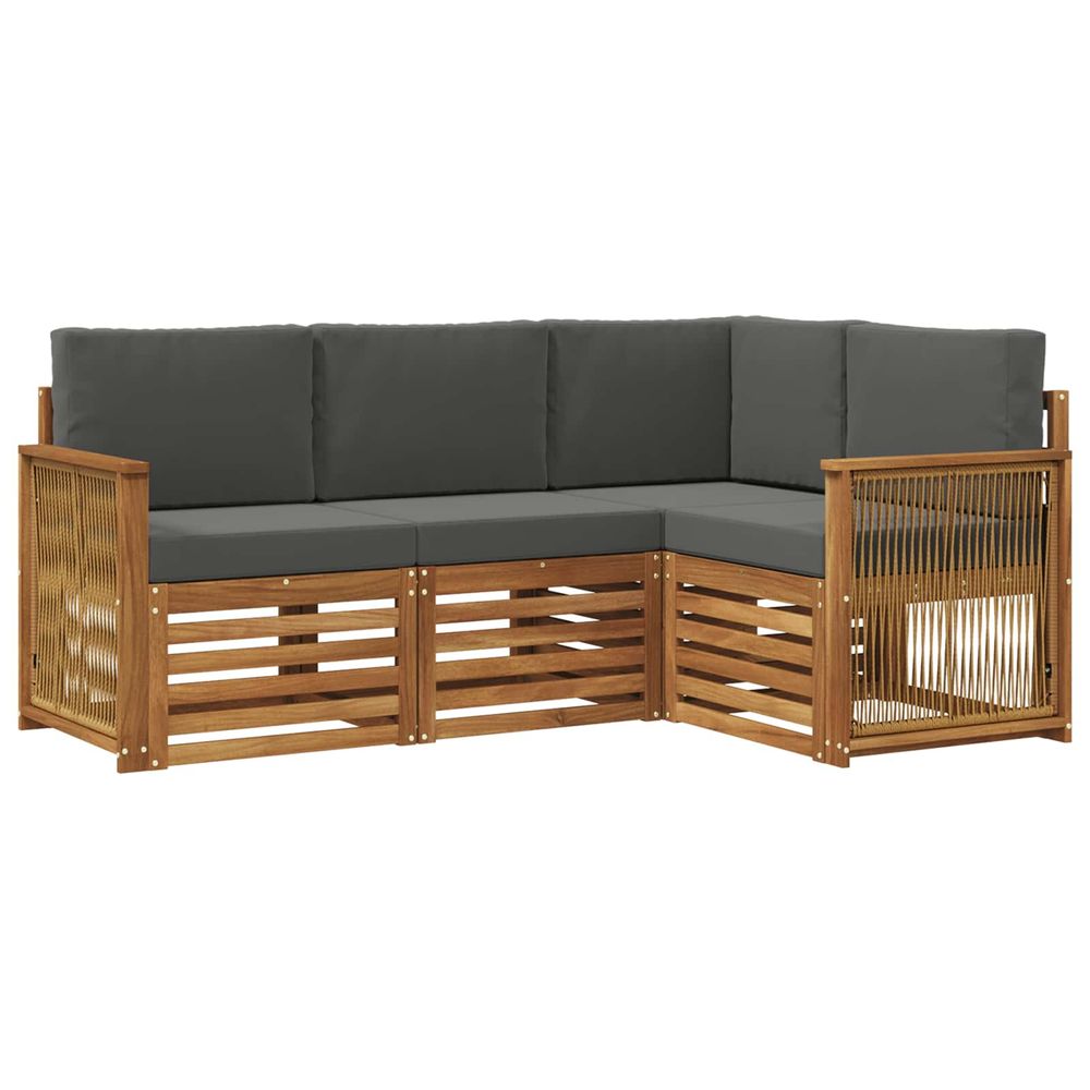 Ensemble de canapés d'extérieur 4 pc polyester