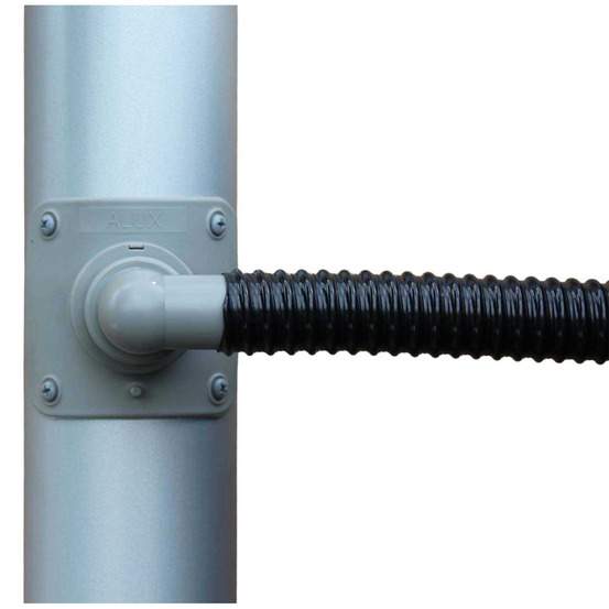 Collecteur d'eau gris pour gouttière circulaire pour descente circulaire 100 mm