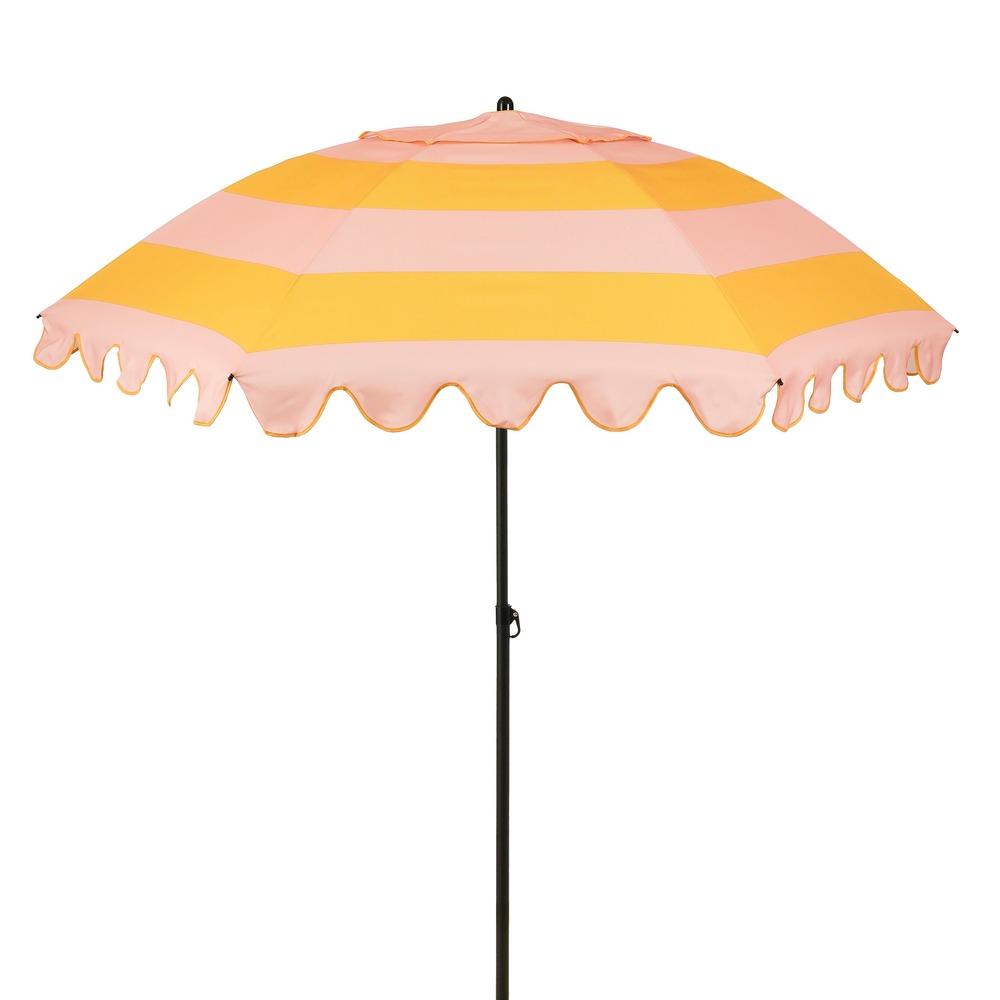 Mica decorations parasol inclinable à rayures - protection solaire 238 x ø195 cm - parasol plage jardin ou balcon - polyester,