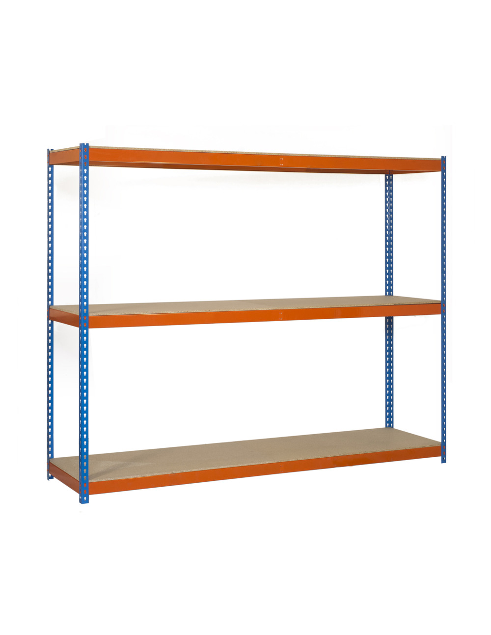 Etagère sans vis ecoforte 1206-3 chipboard 1500 bleu/orang/bois bleu/orange/bois 1500x1200x600 - simonrack
