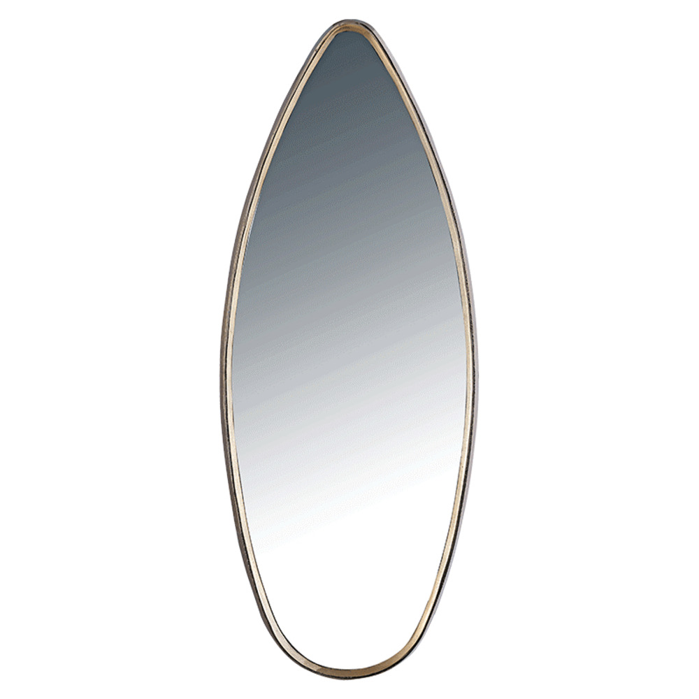 Miroir ovale en aluminium doré 47x4x119cm