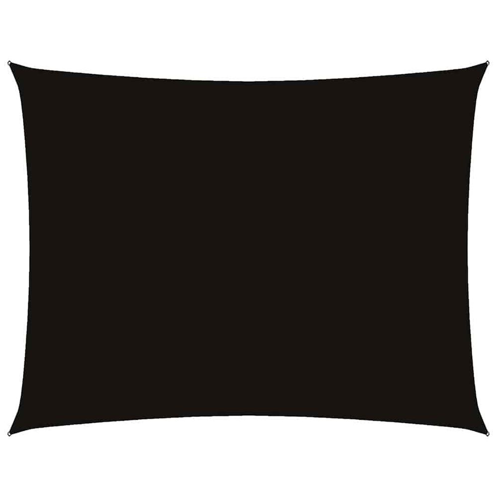 Voile de parasol tissu oxford rectangulaire 4x6 m noir