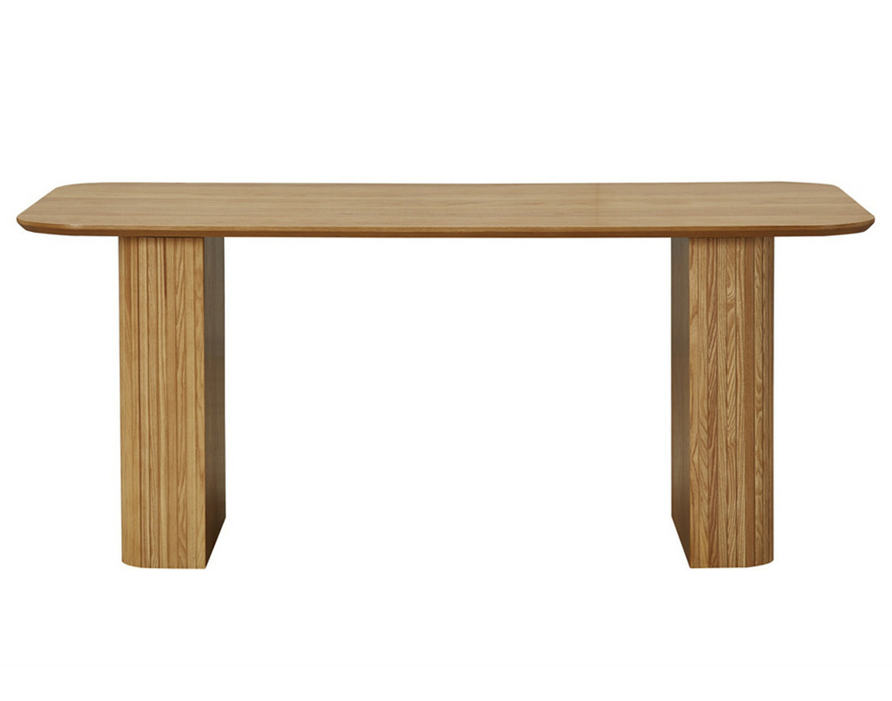Milazzo - table à manger - bois plaqué chêne et cannage - 180 cm