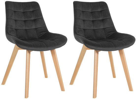 Lot de 2 chaises brook en velours