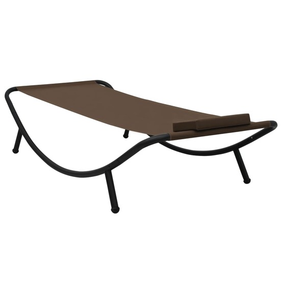 Lit de jardin marron 200x90 cm acier