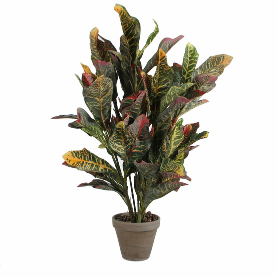 Mica decorations plante artificielle croton - h73 x ø40 cm - vert