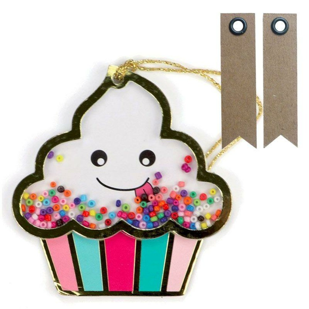 2 étiquettes 3d shaker tags glace + 20 étiquettes kraft fanion